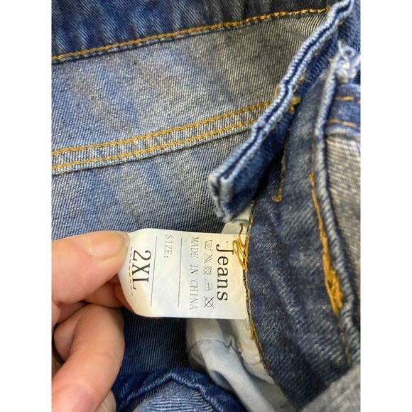 2xl xxl Denim Jean Overalls Distressed - Picture 9 of 9